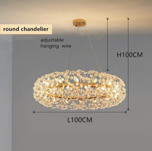 Gold Luxury Circular Chandelier — alternate product view 11