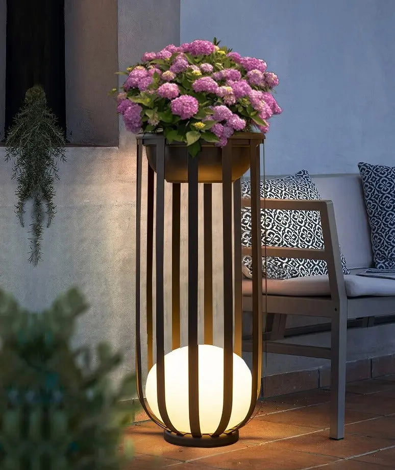 Outdoor Terrace Flower Stand Lamp — alternate product view 3