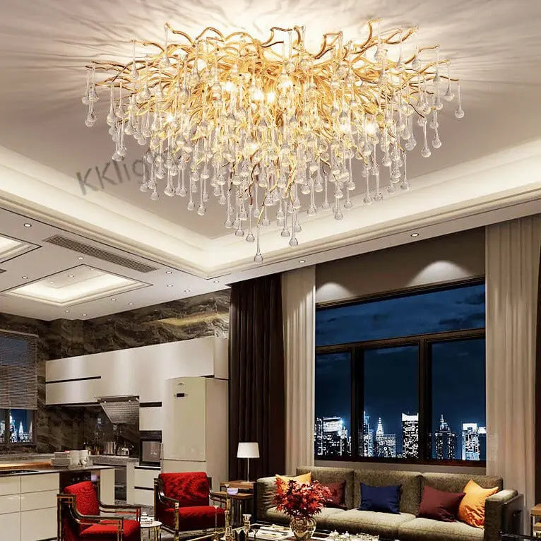 Ceiling Luxury Gold Crystal LED Chandelier — alternate product view 6