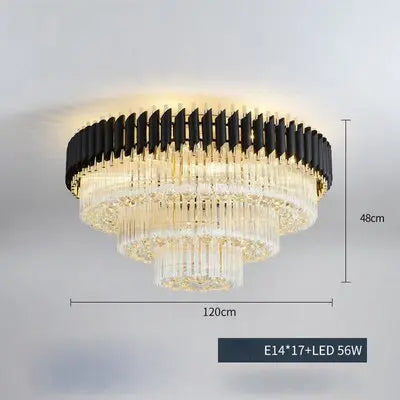 Round Designer Crystal Ceiling Lamp — alternate product view 15