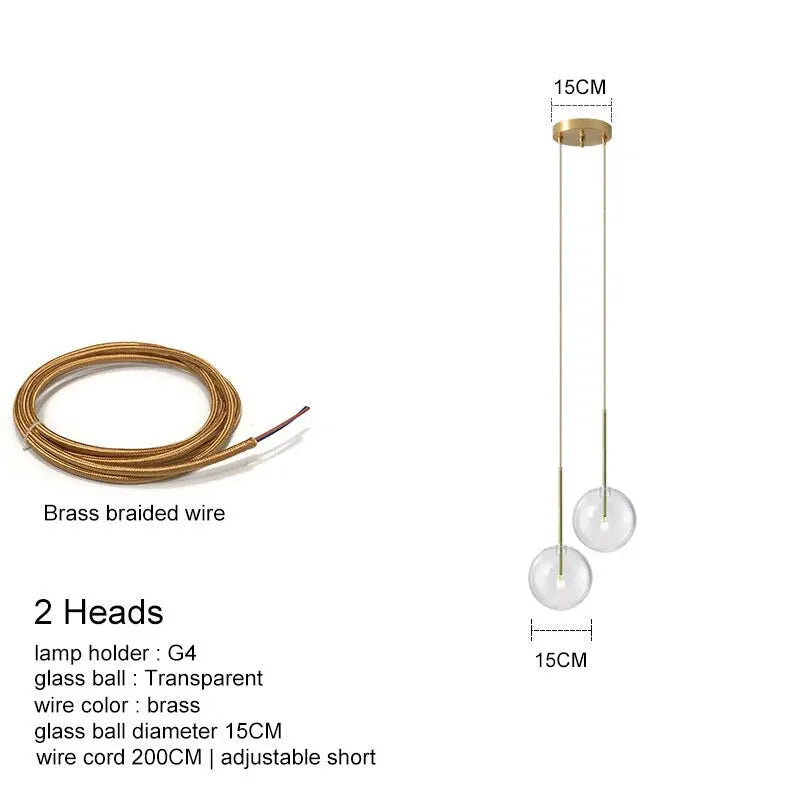 Modern Luxury Glass Ball Chandelier — alternate product view 10