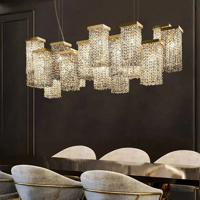 Italian Smoky Crystal Contemporary Chandelier — product view