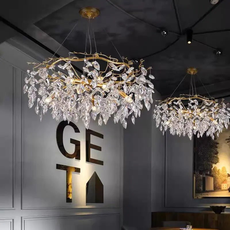 Modern Luxury Gold Crystal Art Decor Chandelier — alternate product view 3