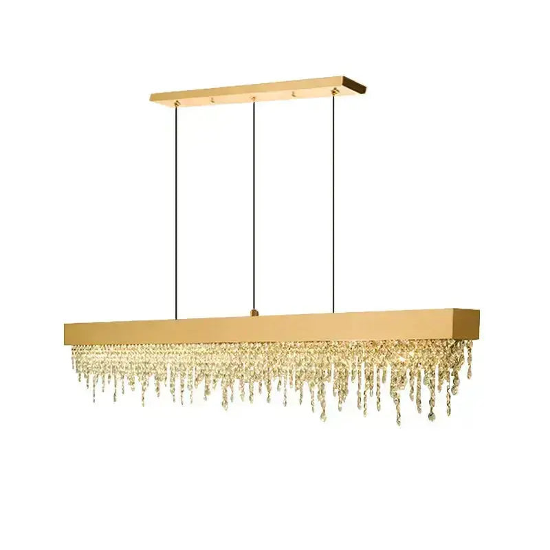 Modern Crystal Rectangle Chandelier — alternate product view 2