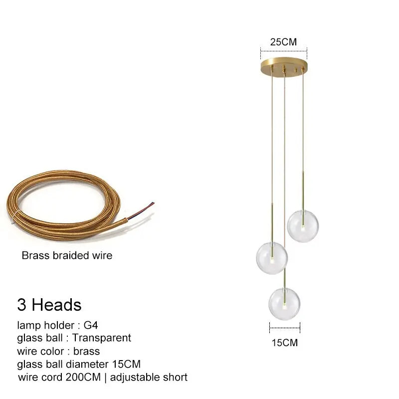 Modern Luxury Glass Ball Chandelier — alternate product view 15