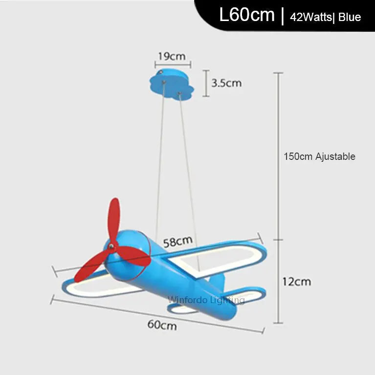 Modern Led Chandelier Airplane Lamp For Home Children Room — alternate product view 7