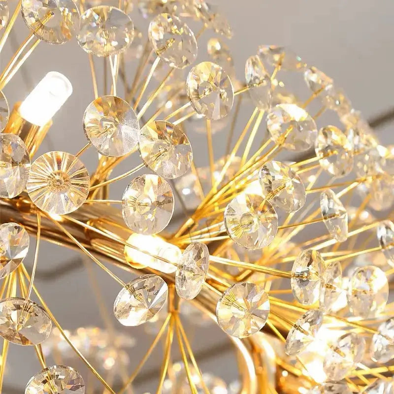 Gold Luxury Crystal Long Chandelier — alternate product view 6