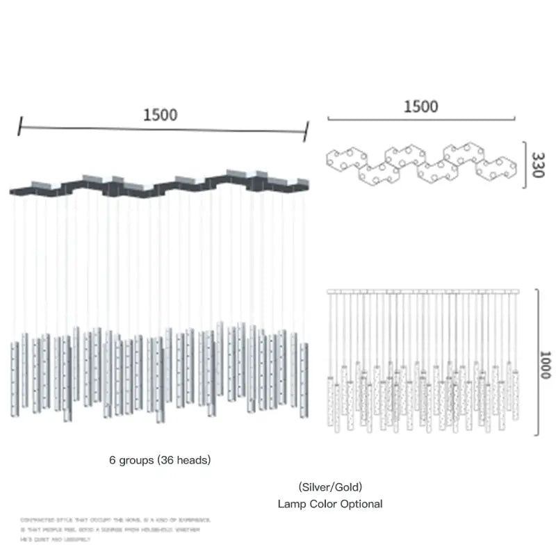 Luxury Modern Hanging Chandelier — alternate product view 16