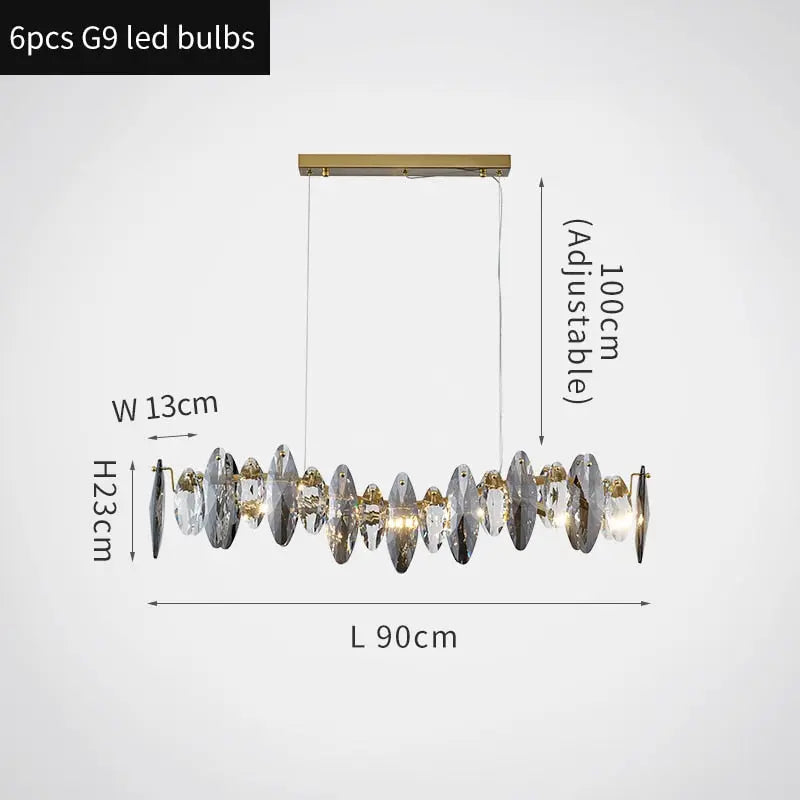 Wave Modern Crystal Designer Chandeliers — alternate product view 7