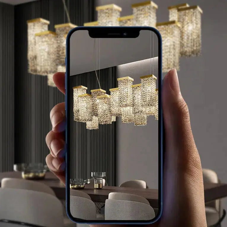 Italian Smoky Crystal Contemporary Chandelier — alternate product view 5