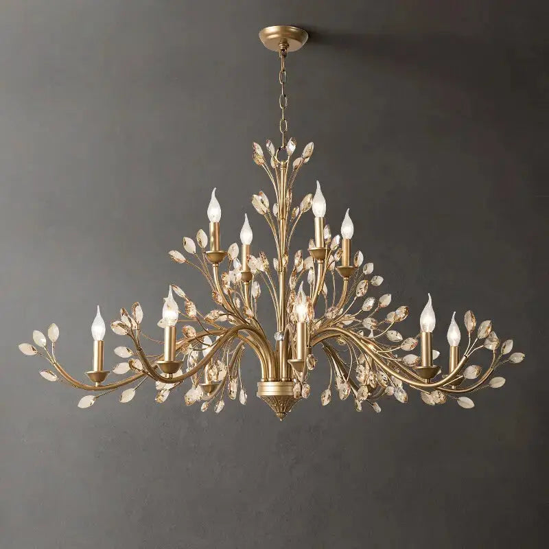 Modern Crystal Branch Chandelier - Amber — alternate product view 3