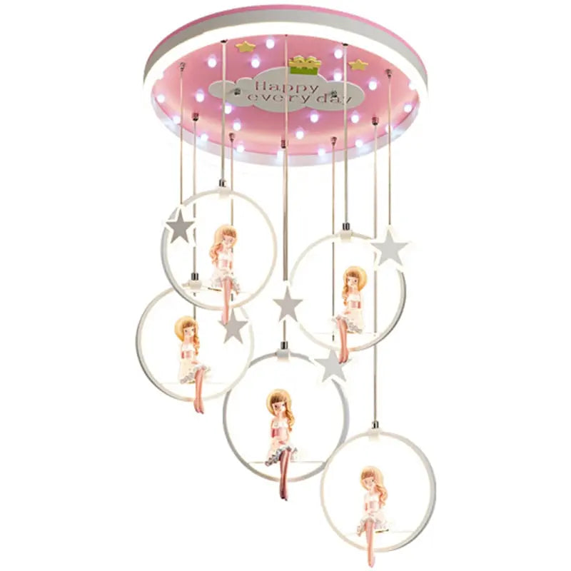 Nordic Girl Bedroom Decor Ceiling Chandelier — alternate product view 1