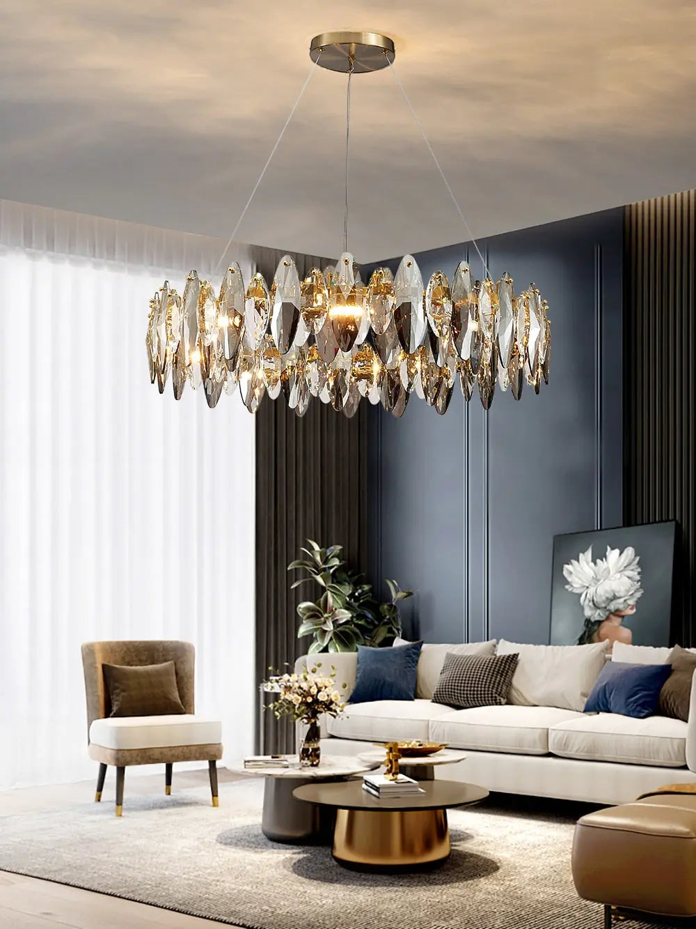 Luxury Modern Hanging Crystal Chandelier — alternate product view 10