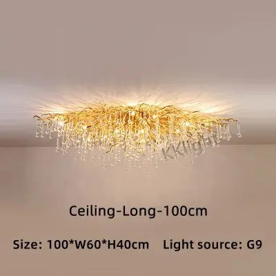 Ceiling Luxury Gold Crystal LED Chandelier — alternate product view 13