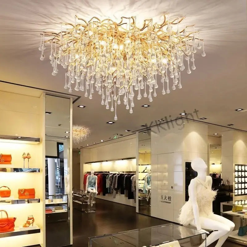 Ceiling Luxury Gold Crystal LED Chandelier — alternate product view 2
