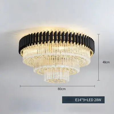 Round Designer Crystal Ceiling Lamp — alternate product view 13