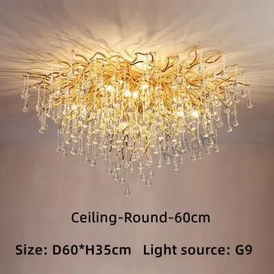 Ceiling Luxury Gold Crystal LED Chandelier — alternate product view 9