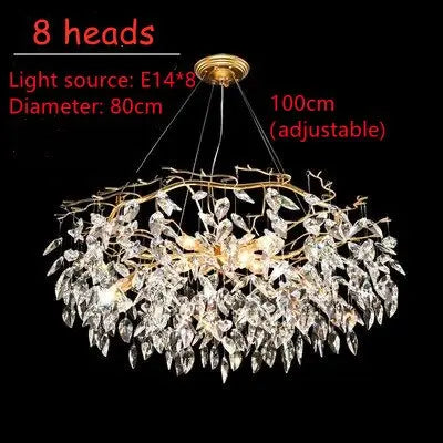Modern Luxury Gold Crystal Art Decor Chandelier — alternate product view 12