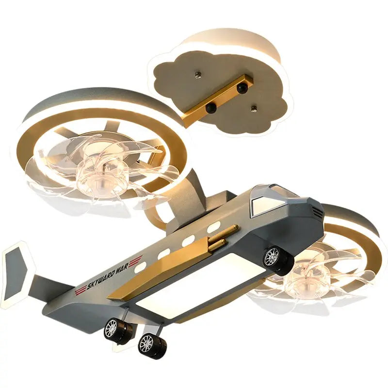 Boy Bedroom Chandelier Ceiling Fan Without Blades — alternate product view 1