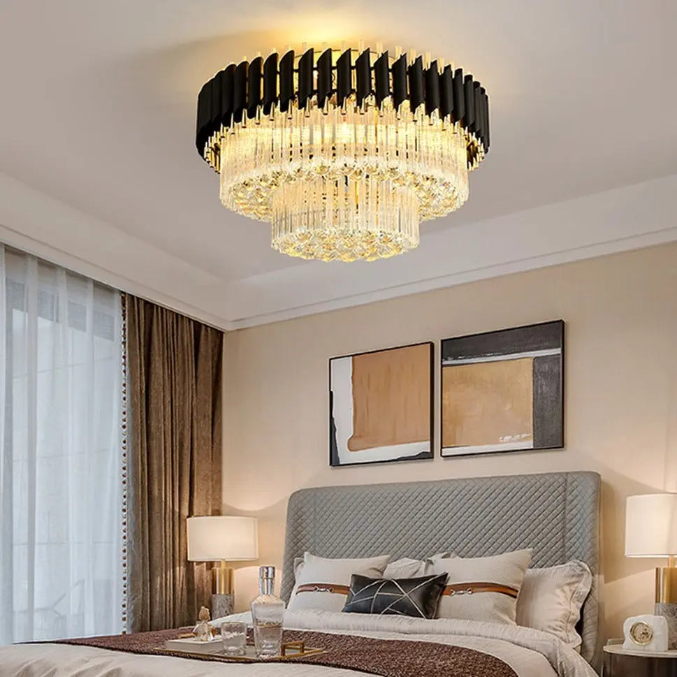 Round Designer Crystal Ceiling Lamp — alternate product view 6