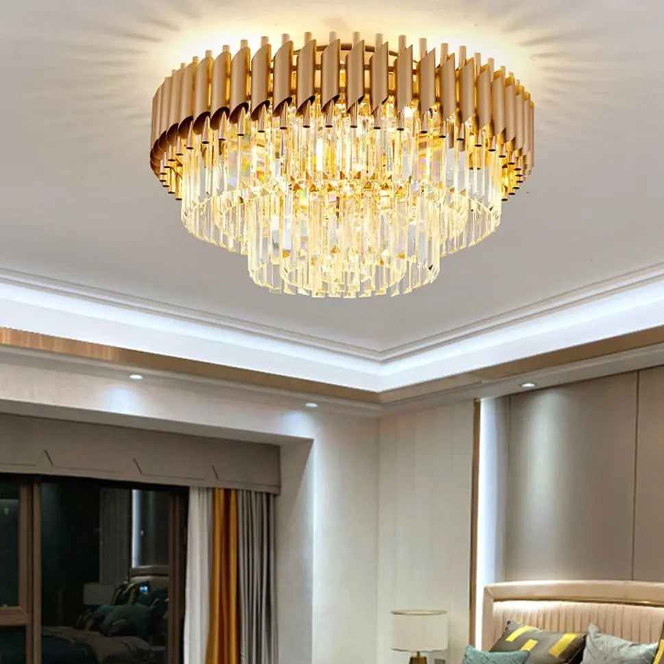 Round Designer Crystal Ceiling Lamp — alternate product view 5