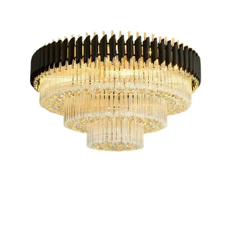 Round Designer Crystal Ceiling Lamp — product view