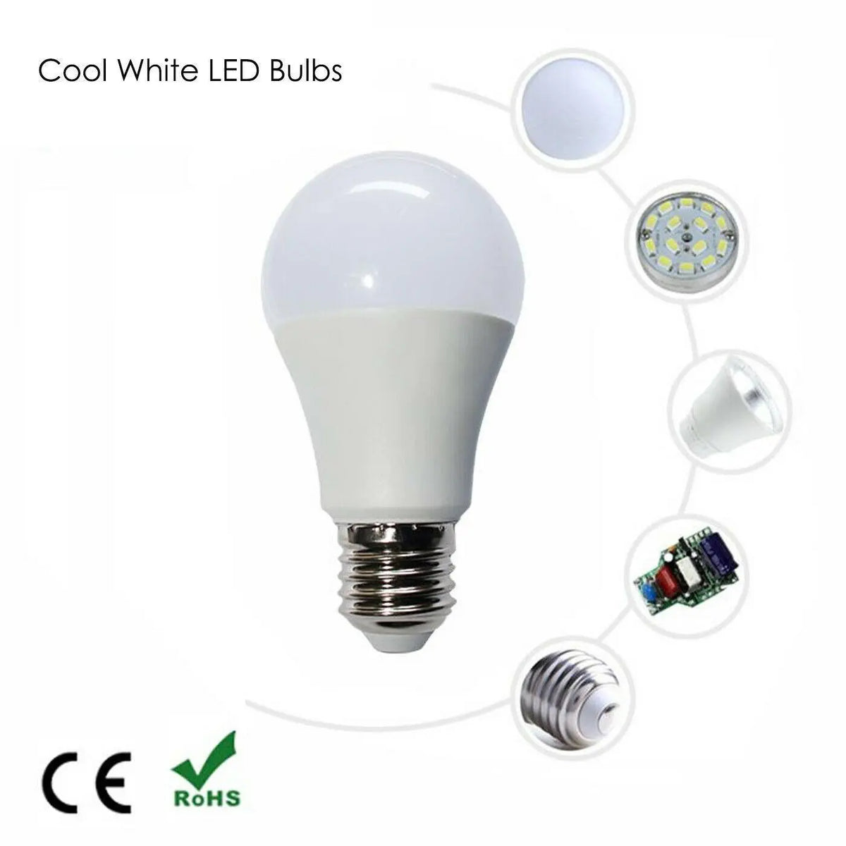3 Pack LED Light Bulbs E27 — alternate product view 2