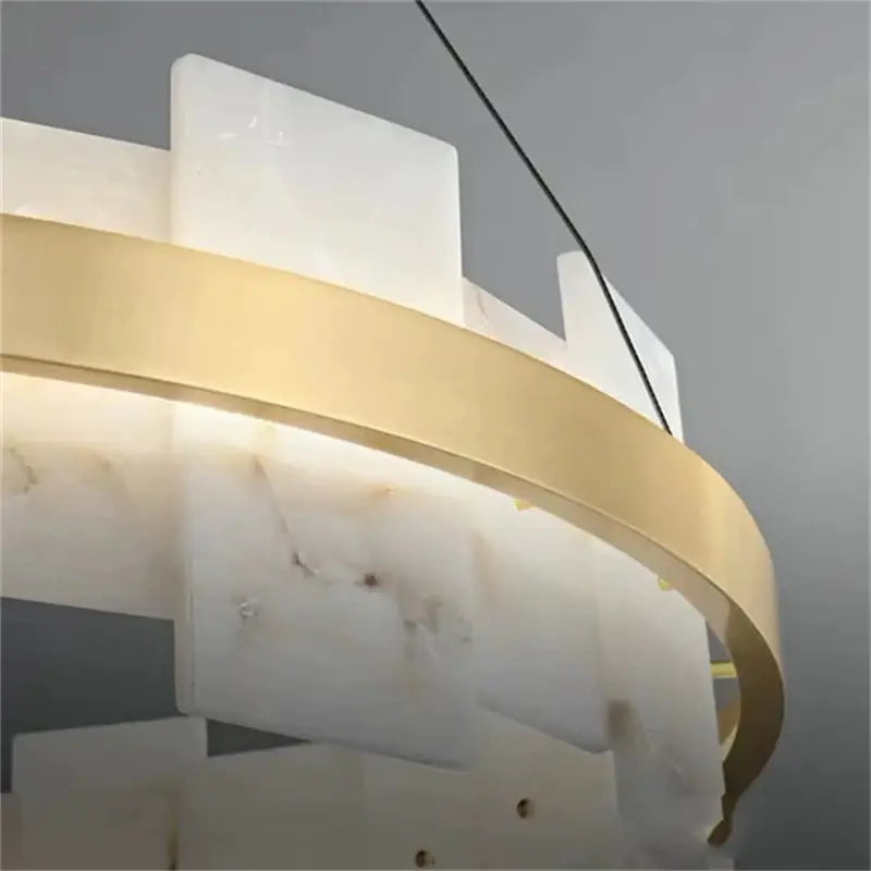 Modern Round Marble Chandelier — alternate product view 3