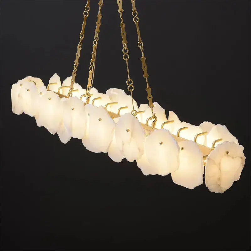 Bethan Modern Linear Marble Chandelier — alternate product view 3