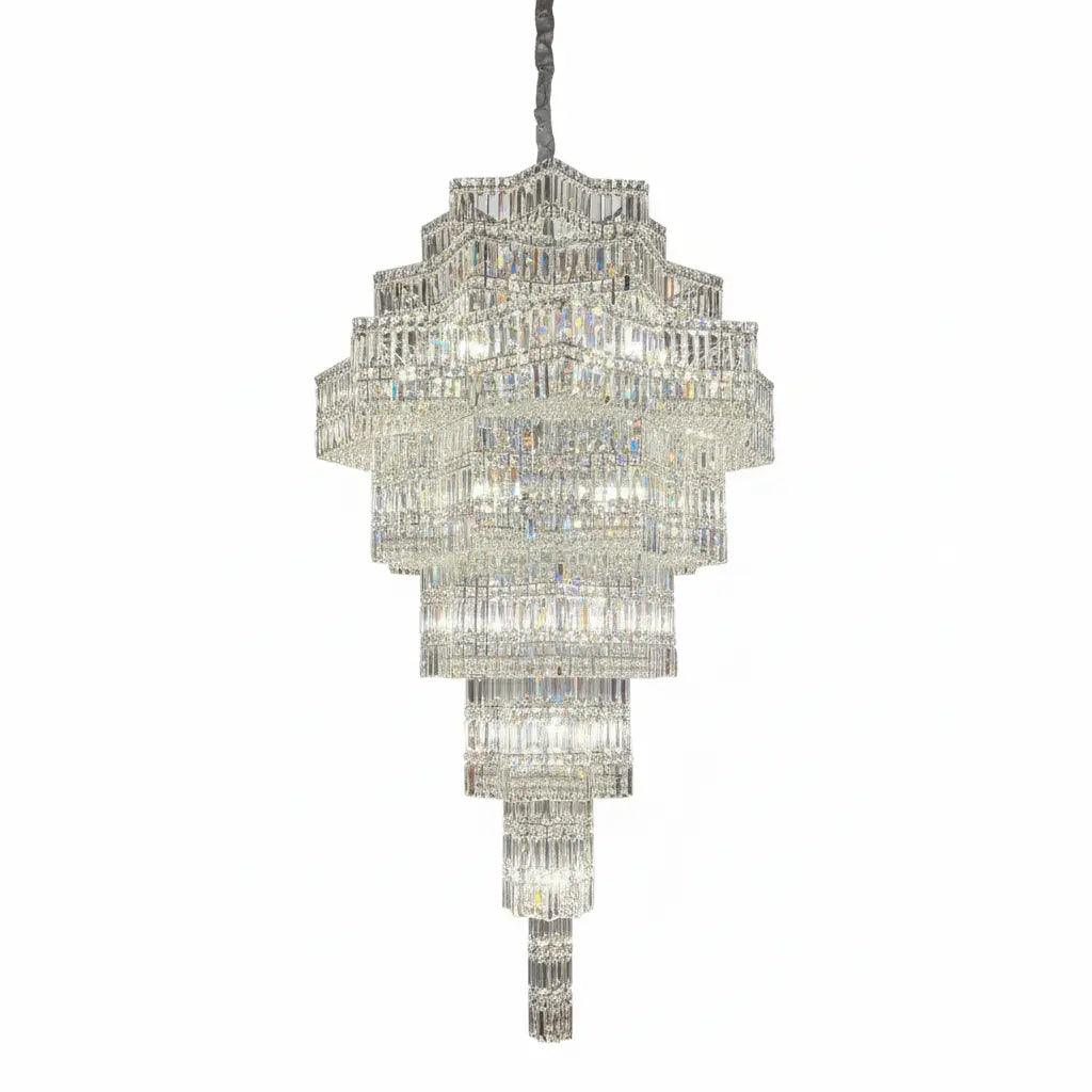 Luxury Villa Chandeliers Star Staircase Crystal Chandelier — alternate product view 1
