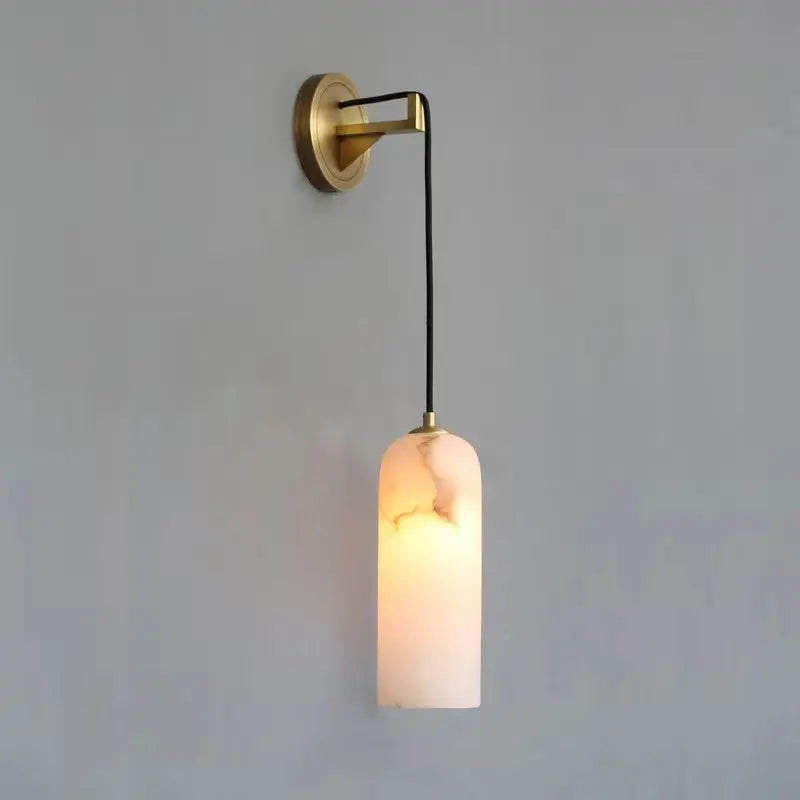 Petra Modern Alabaster Wall Sconce — alternate product view 1