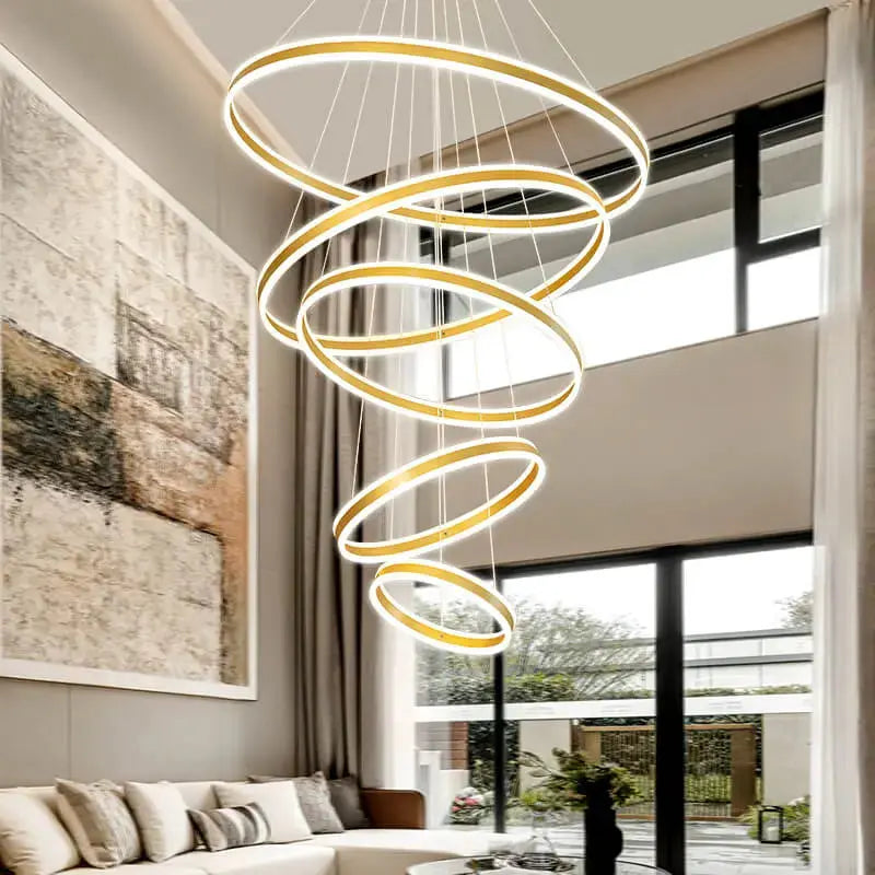 Large Modern Ring Chandelier — alternate product view 4