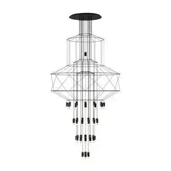 Postmodern Long Chandelier — alternate product view 1
