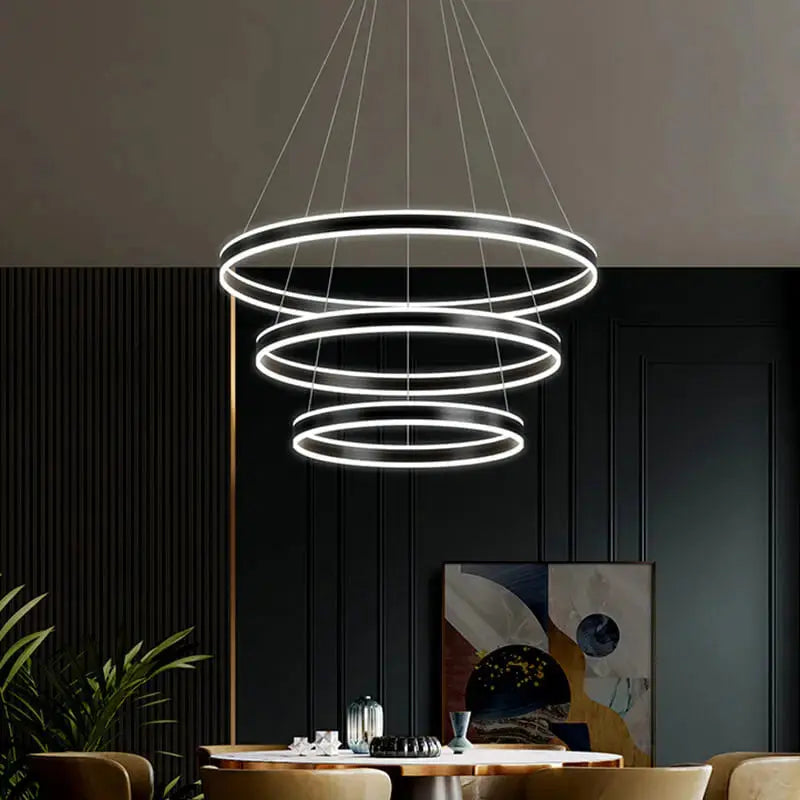 Large Modern Ring Chandelier — alternate product view 3