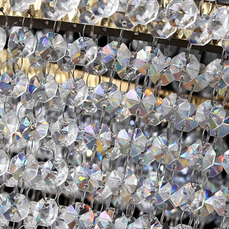 Long Led Handing Crystal Modern Circle Ring Chandelier — alternate product view 6