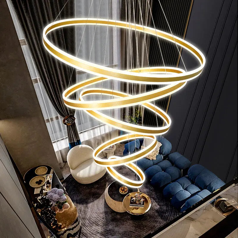 Large Modern Ring Chandelier — alternate product view 8