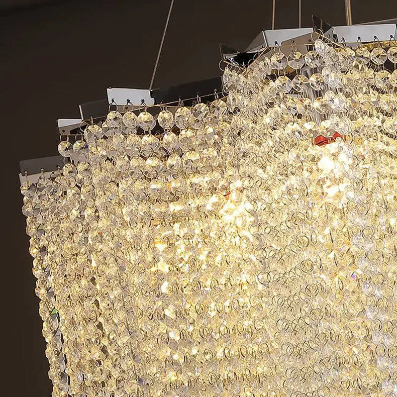 Luxury High Ceiling Modern Crystal Chandelier — alternate product view 6