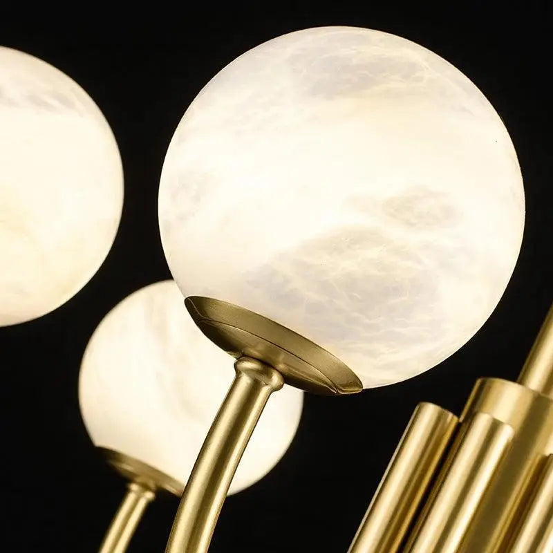 Modern Brass Marble Chandelier — alternate product view 4