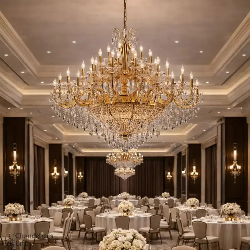 Crystal Gorgeous Chandelier — close-up design detail