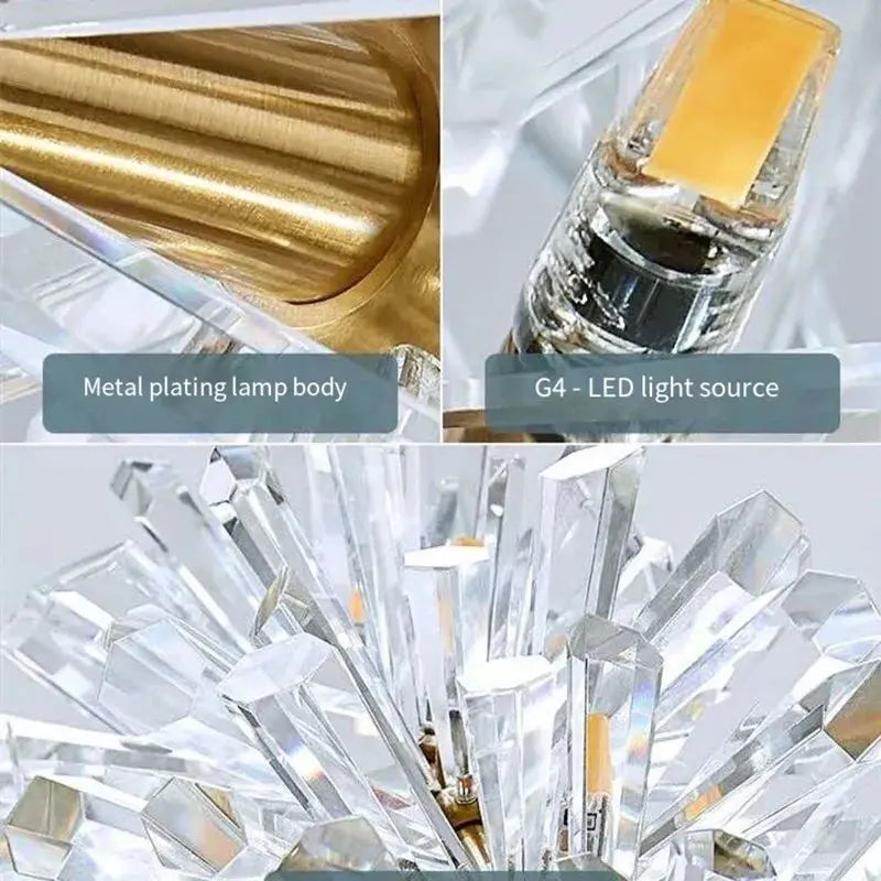 Modern Crystal Flower Pendant Chandelier — alternate product view 4