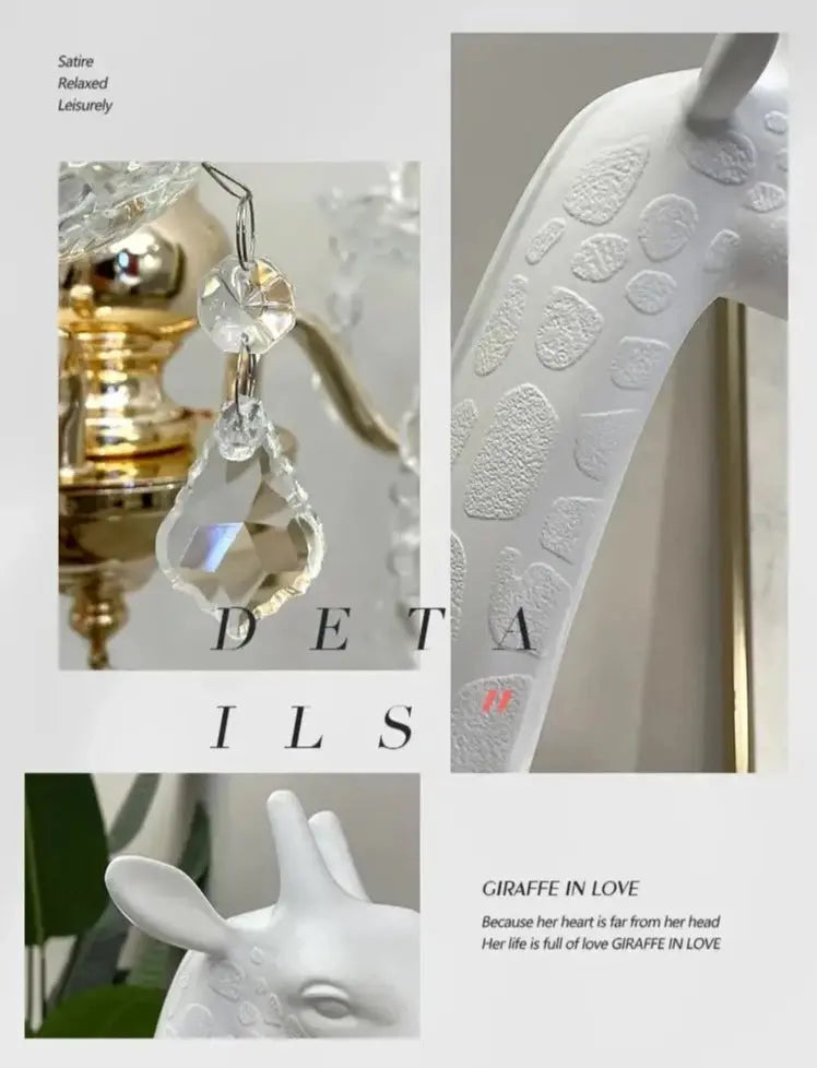 Art Sculpture Giraffe Chandelier - White — alternate product view 9