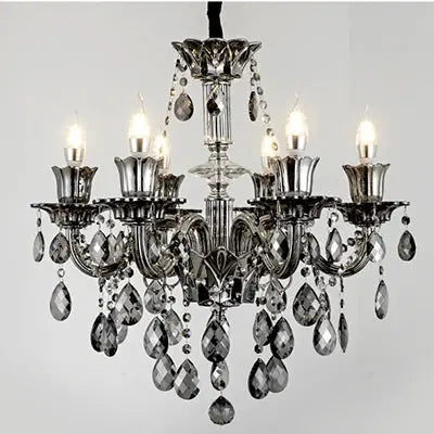 Modern Candle Large Crystal Chandelier — alternate product view 7