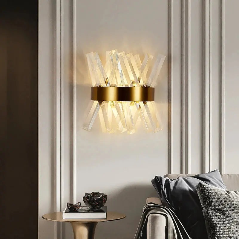 Luxury Modern Gold Crystal Wall Lamp — product view