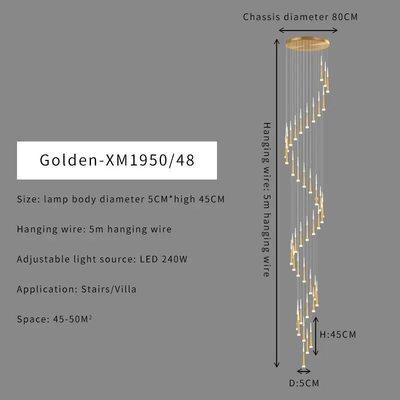 Duplex Stair Chandelier — alternate product view 21