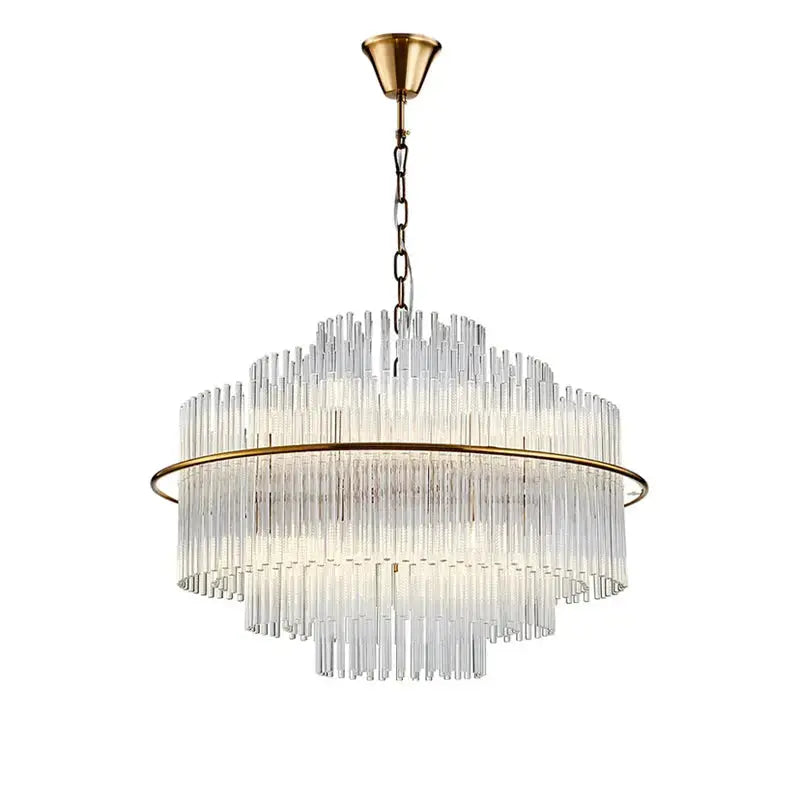 Crystal Designer Oval Round Chandelier — alternate product view 1