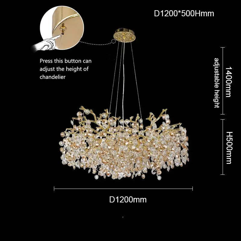 Modern Tree Branch Chandelier | Luxury LED Ceiling Light for Dining Room & Living Room — alternate product view 9
