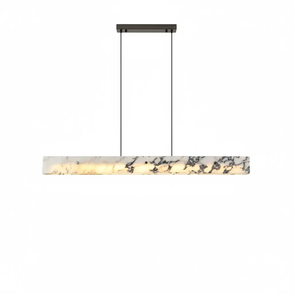 Long Strip Natural Marble Chandelier — alternate product view 1