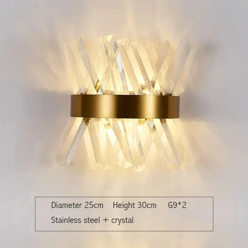 Luxury Modern Gold Crystal Wall Lamp — alternate product view 4