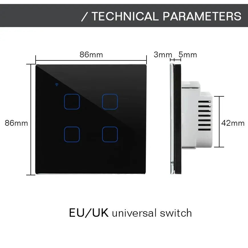 Square Buttons WiFi Touch Switch — alternate product view 4