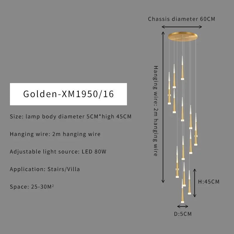 Duplex Stair Chandelier — alternate product view 16